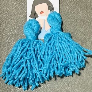 Blue Tassel Earrings